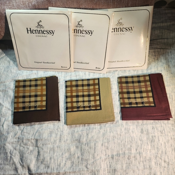 Hennessy COGNAC Original handkerchief 3pcs - Picture 1 of 10